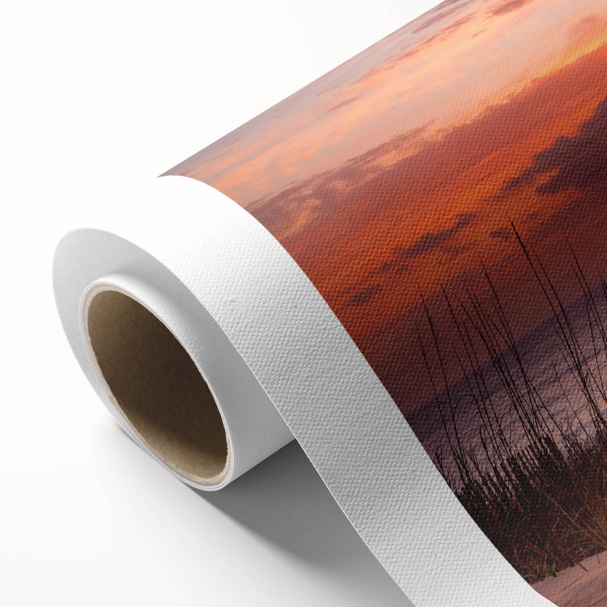 Art deco poster of Outer Banks with soft pastel colors on rolled canvas, ideal for nursery wall art.