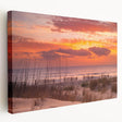 Outer Banks, North Carolina scenery on large stretched canvas, with serene blue and beige tones, ideal for kitchen wall art.
