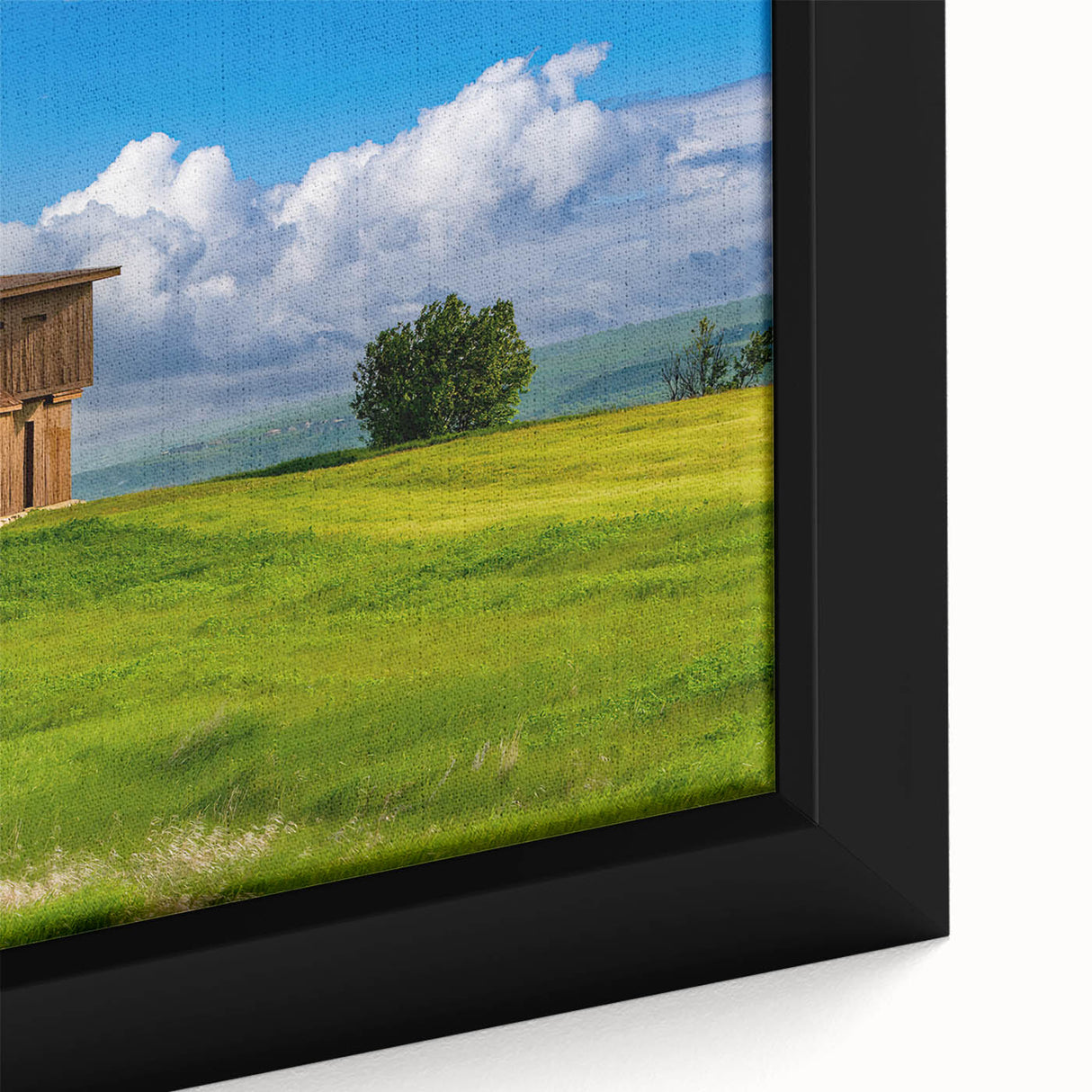 Black wall art featuring a textured depiction of North Dakota scenery on a framed canvas, ideal for living room decor.