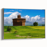 Landscape art painting of North Dakota scenery, featuring vibrant colors on framed canvas, ideal for living room decor.