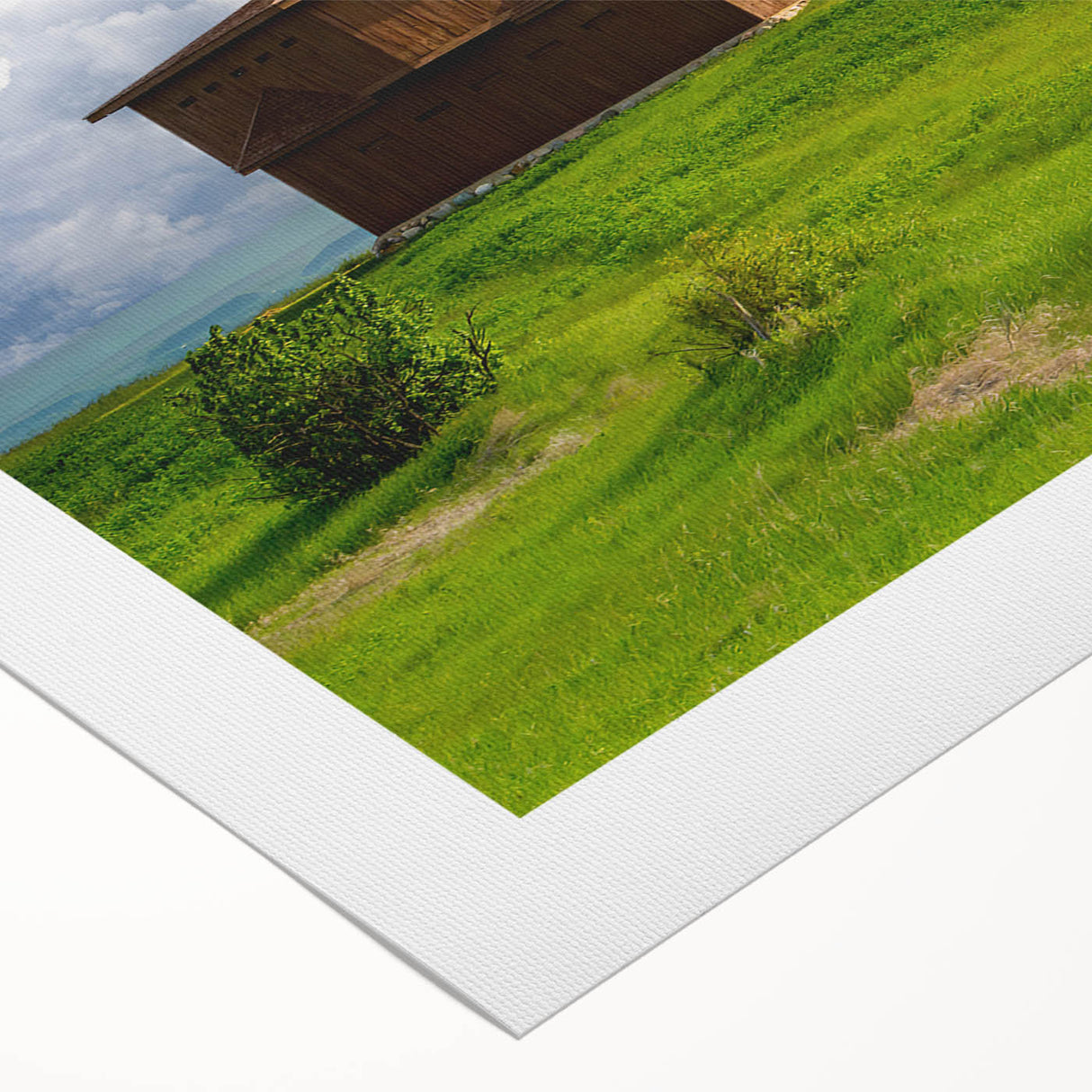 Art deco poster of North Dakota scenery in muted earth tones on rolled canvas, suitable for dining room decor.