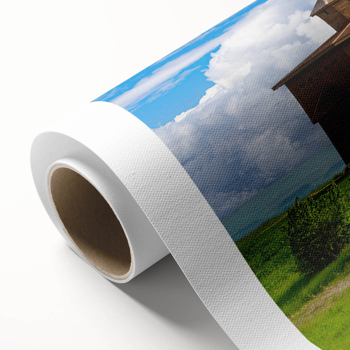 Art deco poster of North Dakota scenery in soft pastel shades on rolled canvas, ideal for nursery wall art.