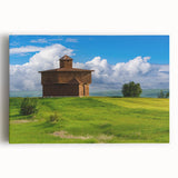 Black and white photograph of North Dakota scenery on large stretched canvas, suitable for kitchen wall art.