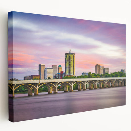 Oklahoma landscape on large stretched canvas with subdued earth tones, suitable for kitchen wall art.