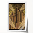 Rolled print of Pittsburgh skyline in muted evening colors, suitable as art wall for dining room.