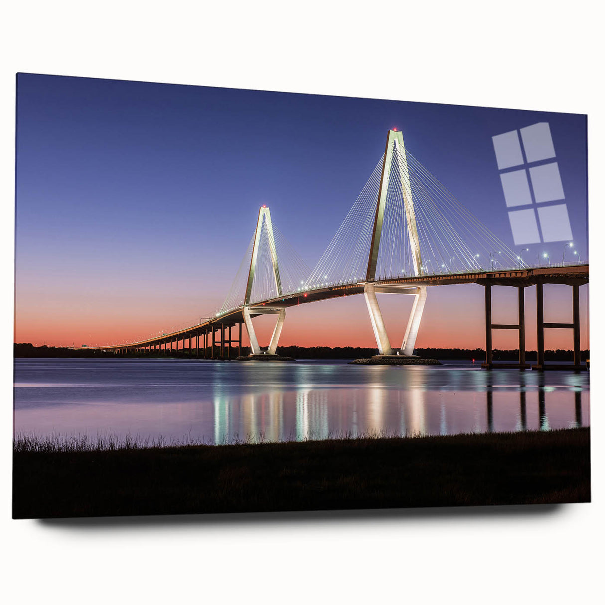 Large abstract wall art of Charleston scenery on acrylic glass, in muted earth tones, ideal for bedroom or dining room decor.