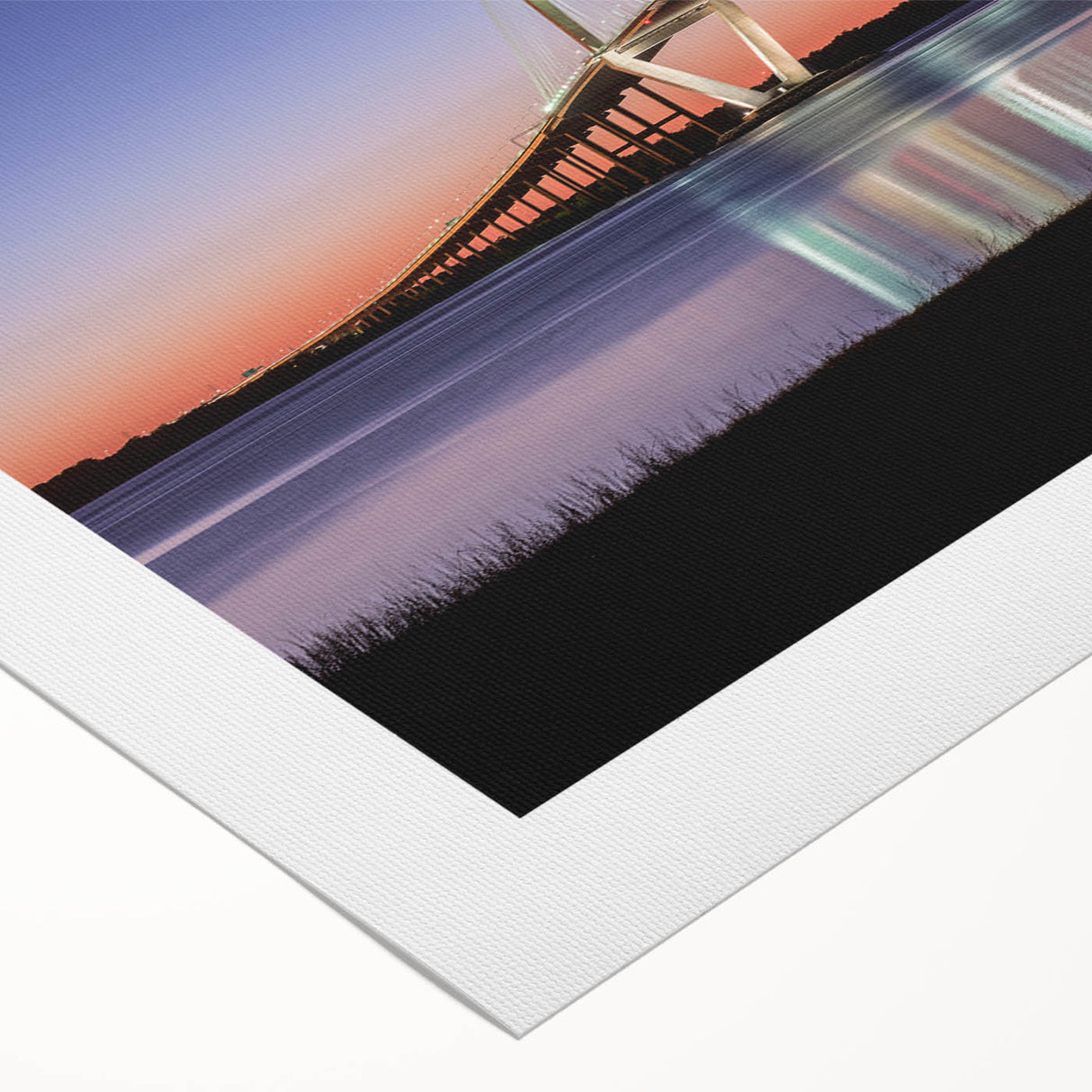 Art deco poster of Charleston skyline in muted gray and blue tones on rolled canvas, suitable for dining room wall art.