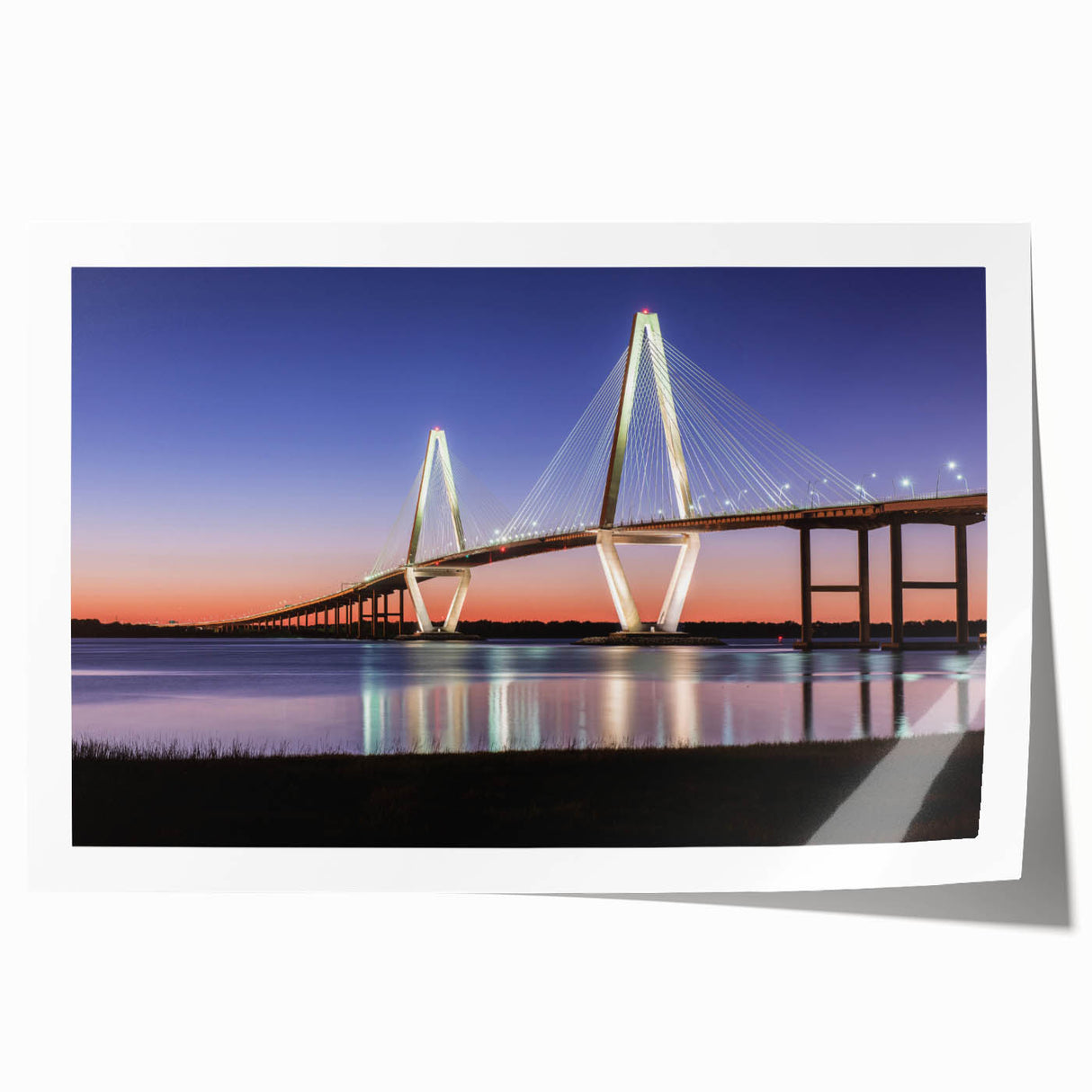 Rolled print of Charleston, South Carolina scenery featuring pastel-hued floral designs, ideal for dining room wall art.