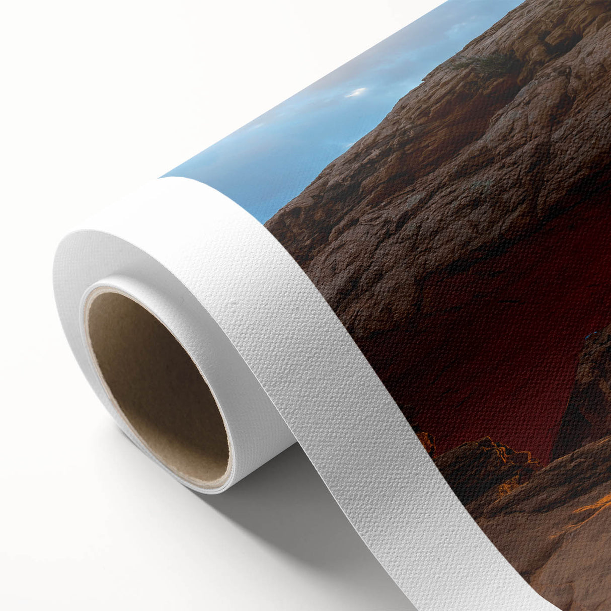 Art Deco poster depicting Arches National Park in pastel shades on rolled canvas, ideal for nursery wall art.