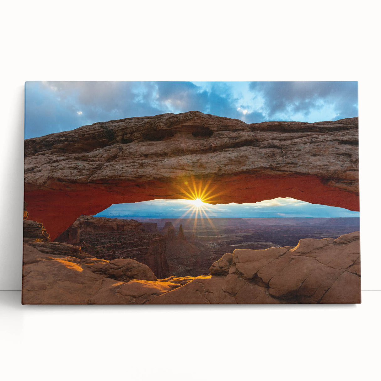 Black and white photo of Arches National Park on stretched canvas, ideal for kitchen wall art or bedroom.