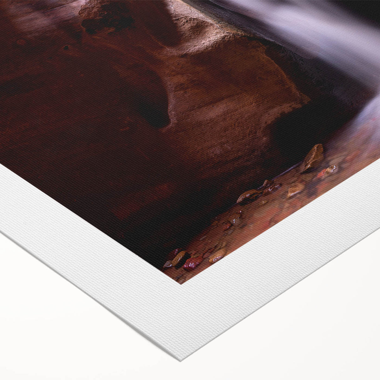 Art deco poster of Zion National Park in muted earth tones on rolled canvas, suitable for dining room decor.