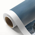 Art deco poster of Vermont scenery in pastel shades on rolled canvas, ideal for nursery wall art.