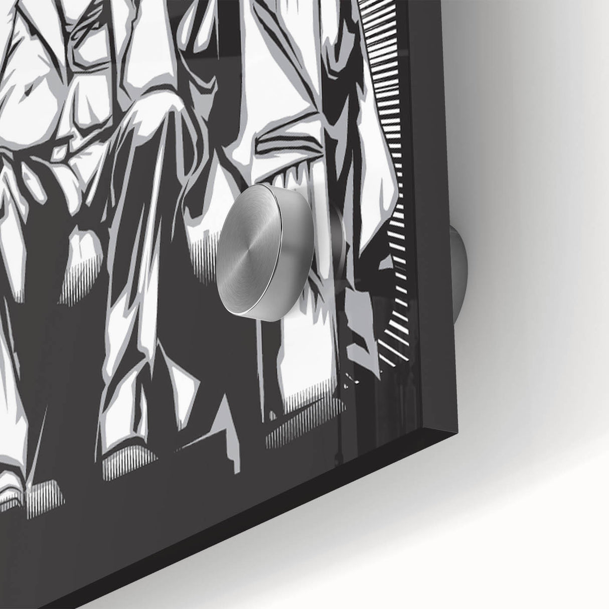 Acrylic print of a large abstract depiction of the Lincoln Memorial in muted earth tones, ideal for dining room art.