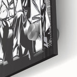 Acrylic print of a large abstract depiction of the Lincoln Memorial in muted earth tones, ideal for dining room art.