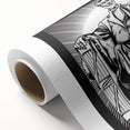 Art deco poster of Washington DC Lincoln Memorial in muted sepia tones on rolled canvas, suitable for nursery wall art.