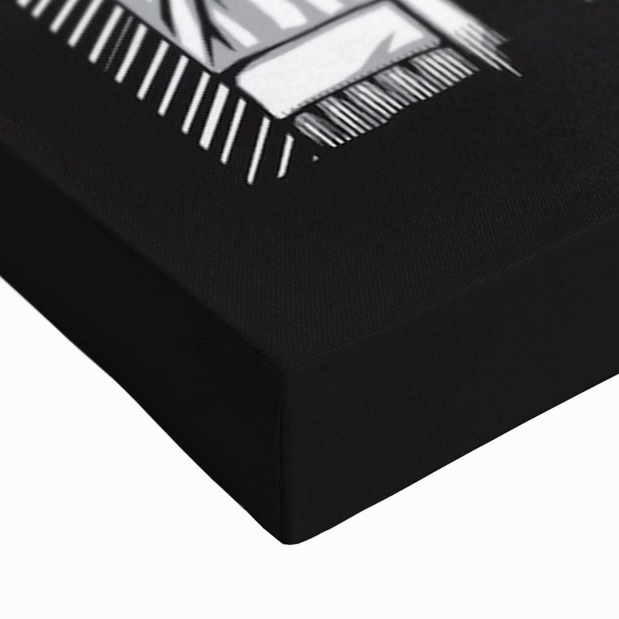 Large art of the Lincoln Memorial in black and white on stretched canvas, suitable for bedroom wall decor.