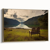 Vintage poster art of Olympic National Park landscape in black and gold tones on a framed canvas, ideal for bedroom wall art.
