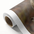 Art Deco poster of the Grand Tetons in muted earth tones on rolled canvas, ideal for nursery wall art.