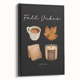 Black and white landscape art painting on framed canvas, depicting a vintage autumn scene, ideal for bedroom decor.