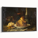 Black and white vintage poster art of landscape on framed canvas, suitable for bedroom wall decor.