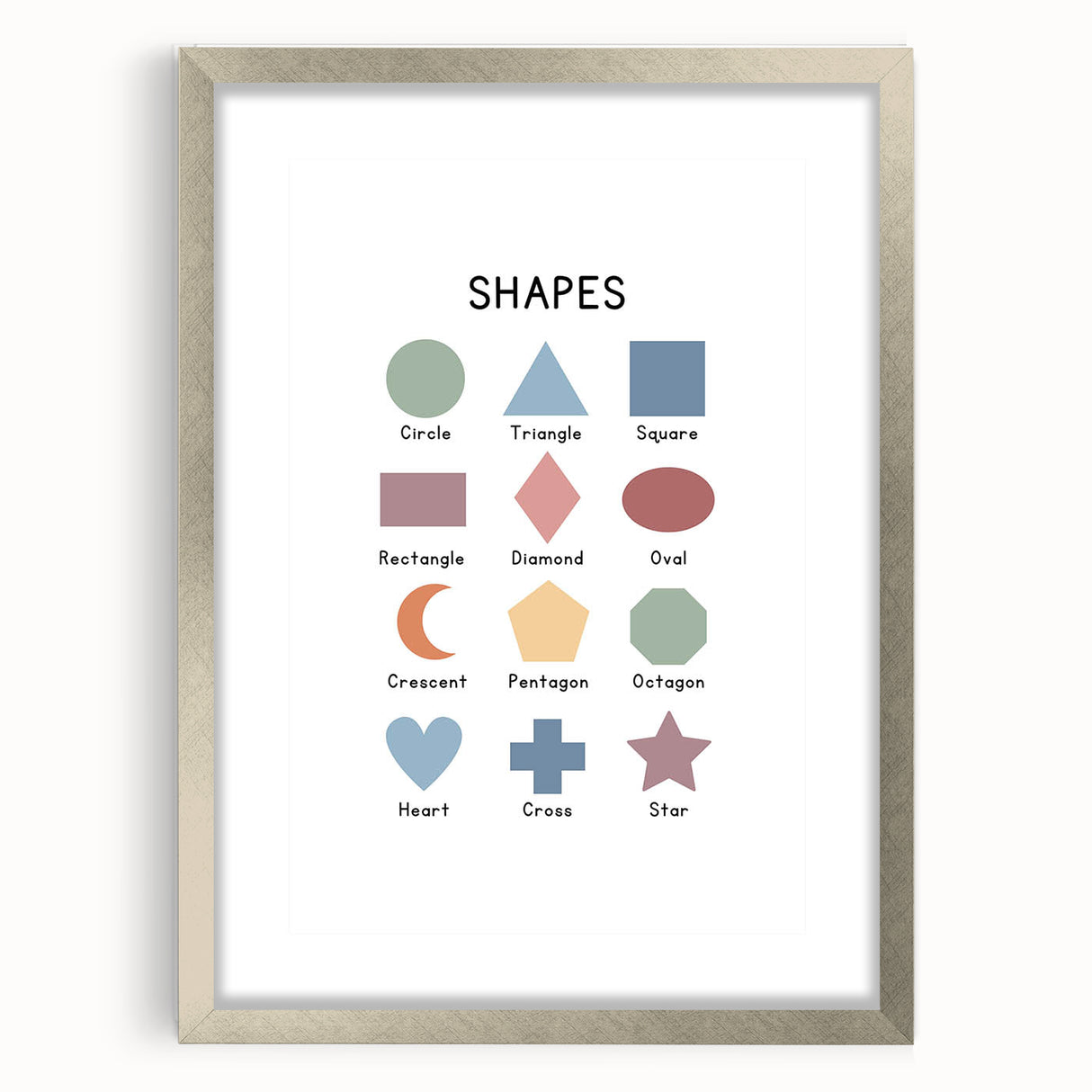 Modern Typography Wall Art - Geometric Shapes Poster Print