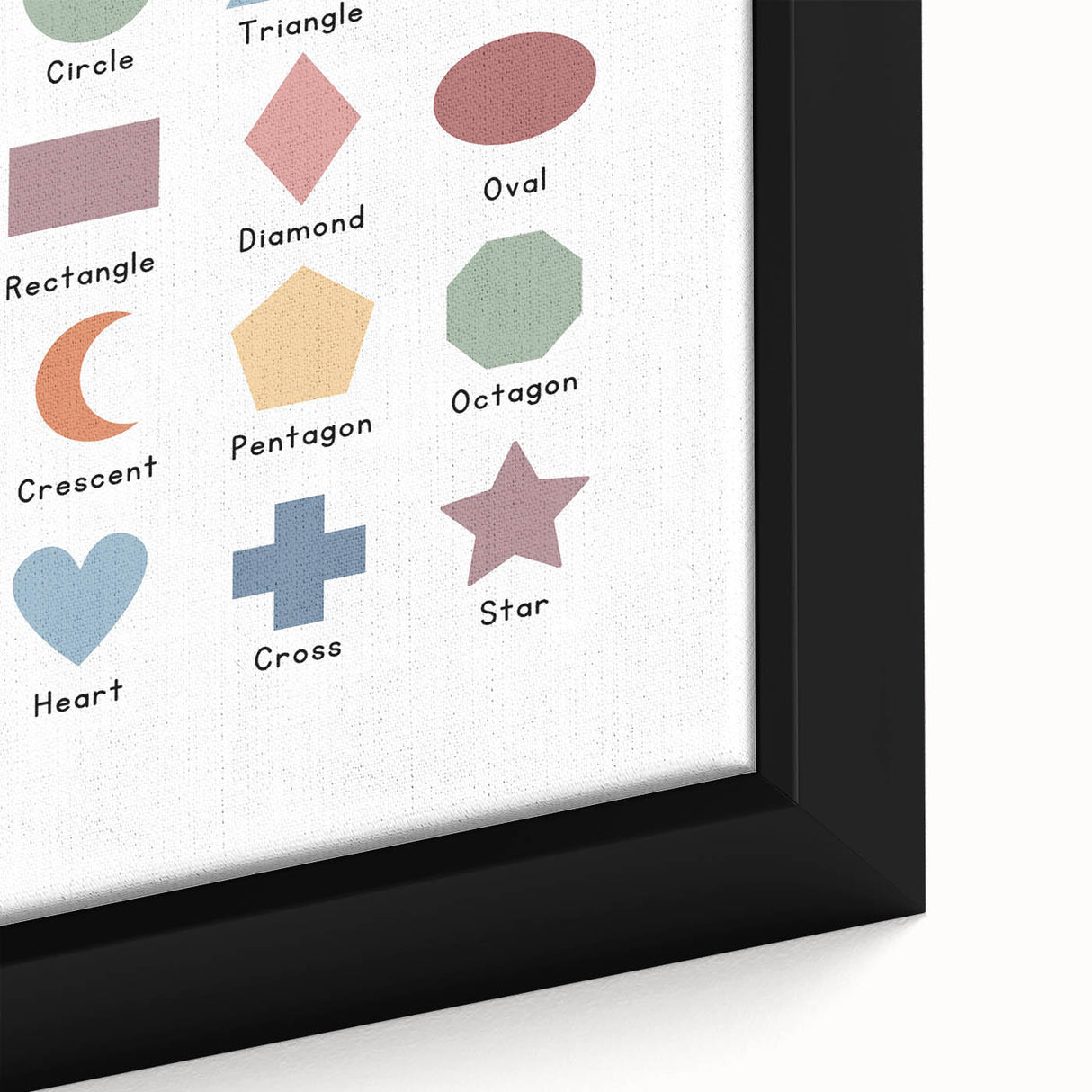 Modern Typography Wall Art - Geometric Shapes Poster Print