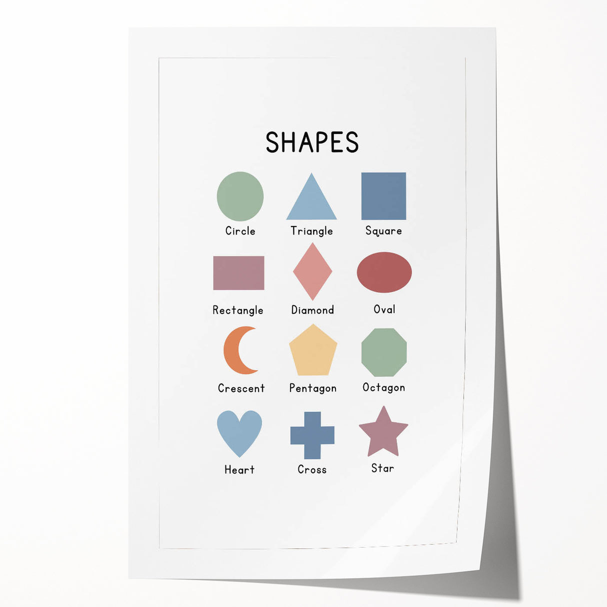 Modern Typography Wall Art - Geometric Shapes Poster Print