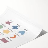 Modern Typography Wall Art - Geometric Shapes Poster Print