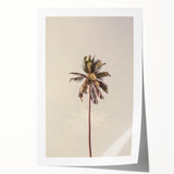 Extra large rolled canvas depicting a floral design in pastel shades.