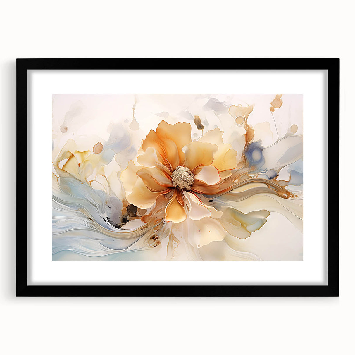 Elegant Floral Abstraction – Modern Living Room Wall Art