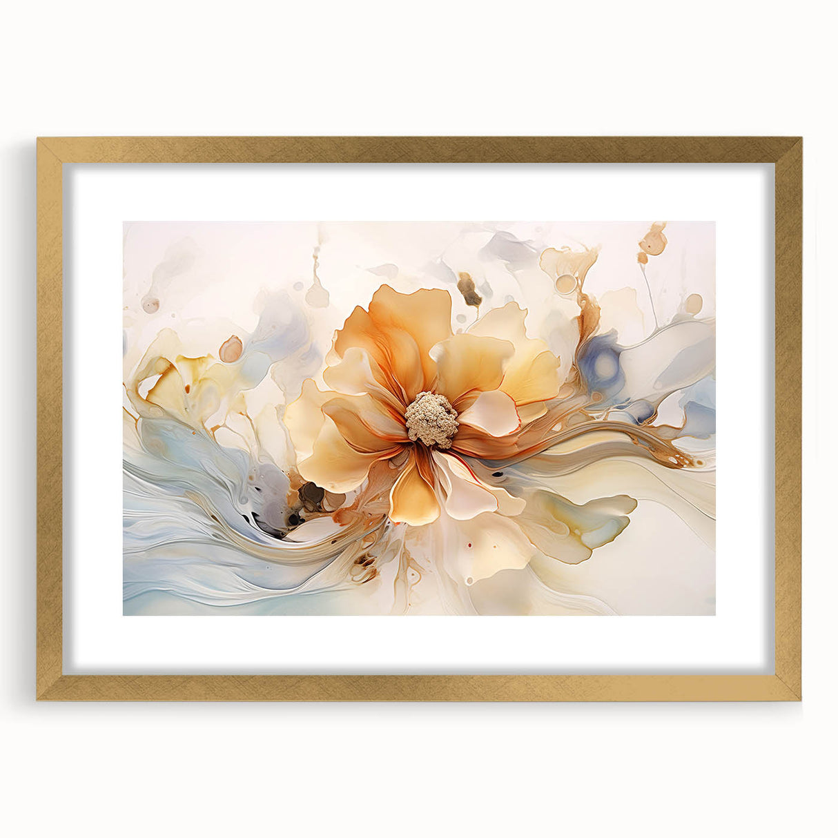 Elegant Floral Abstraction – Modern Living Room Wall Art