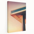 Large canvas print of modern architecture in monochrome, ideal for kitchen wall art.