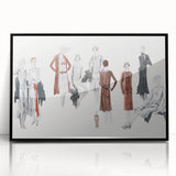Timeless Art Deco Wall Art – 1920s Fashion Ensemble Illustration