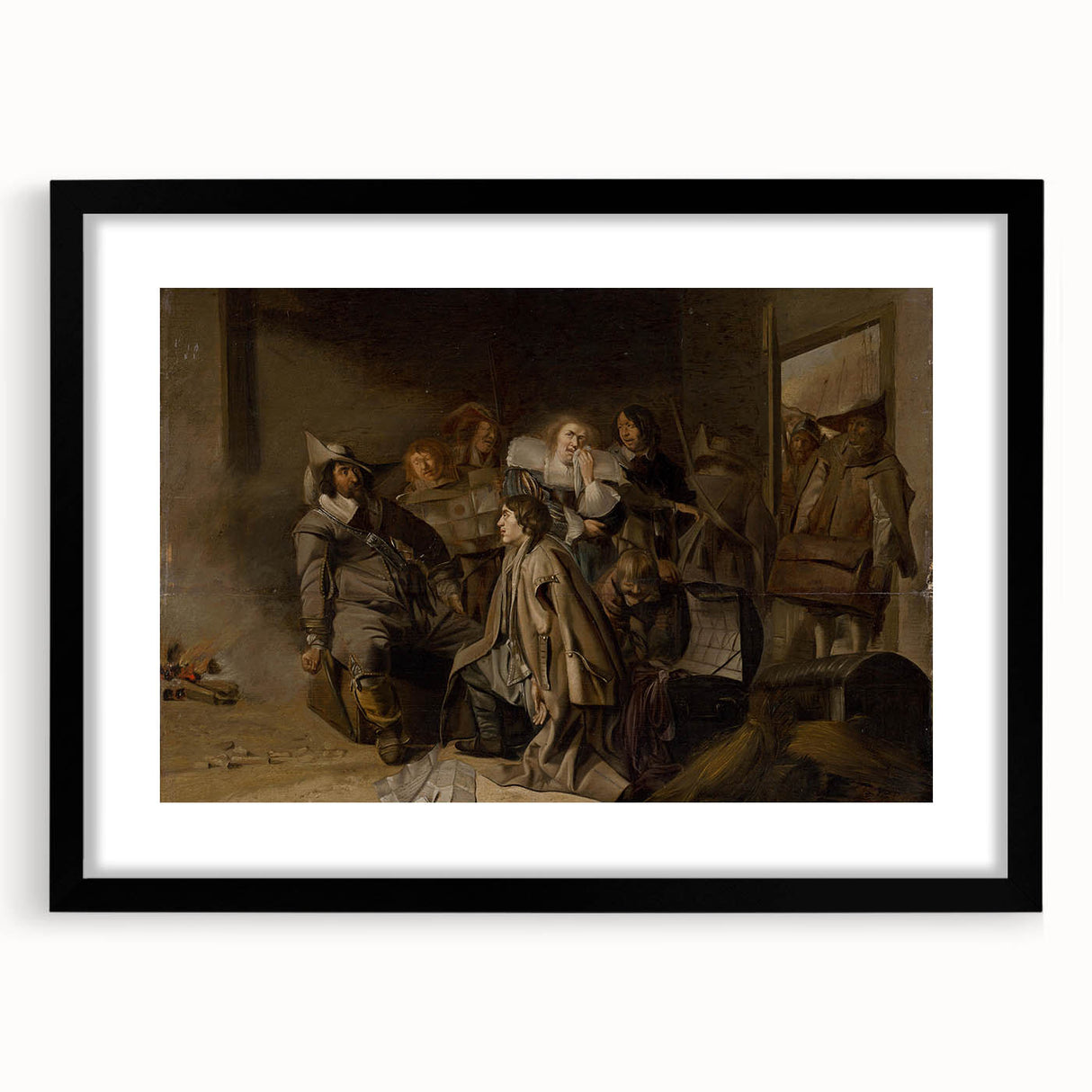 Baroque and Rococo Wall Art – Historical Scene Antique Art Print