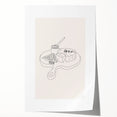 Extra large rolled print featuring a floral design in soft pastel colors, ideal for dining room or bathroom wall art.