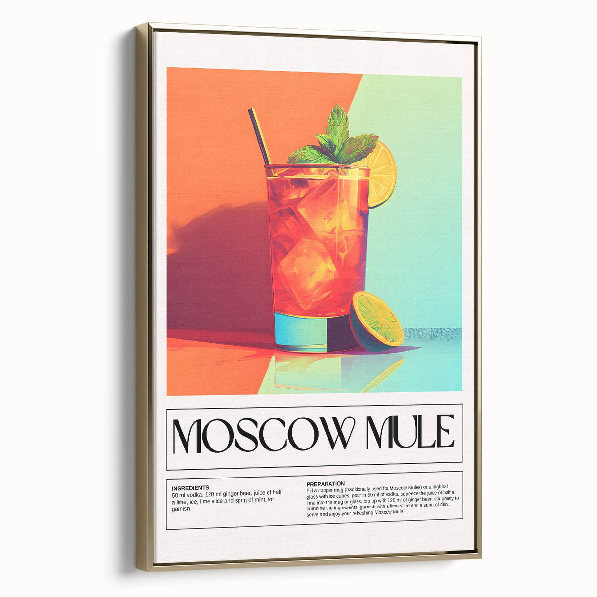 Framed canvas featuring a vintage poster art of a black and white landscape, suitable for bedroom wall decor.