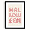 Retro Halloween Typography Wall Art - Modern Halloween Wall Decor