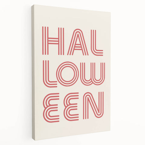 Retro Halloween Typography Wall Art - Modern Halloween Wall Decor
