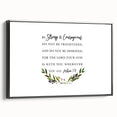 Inspirational Typography Art - Joshua 1:9 Strength Canvas Print