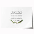 Inspirational Typography Art - Joshua 1:9 Strength Canvas Print