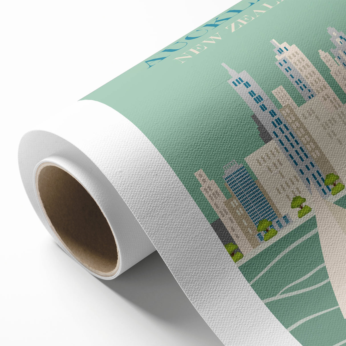 Auckland Retro Travel Poster | Vintage Cityscape Sailing Print