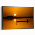 Black and white vintage poster art of a Mali landscape on framed canvas, ideal for bedroom wall decor.