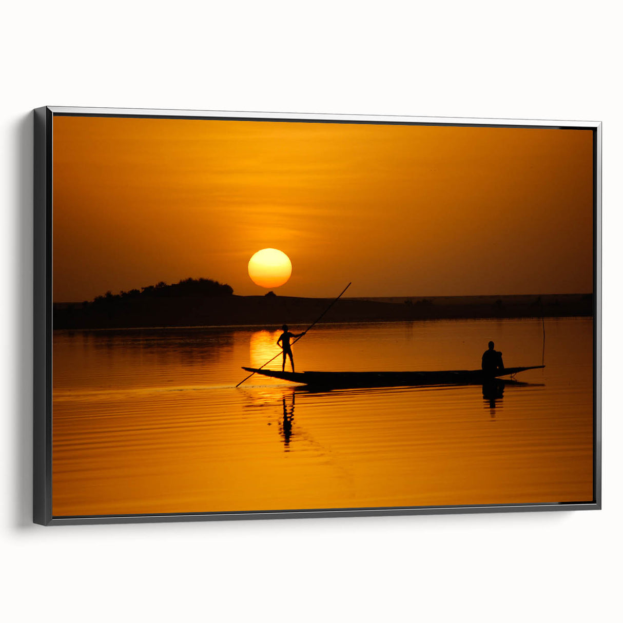 Black and white vintage poster art of a Mali landscape on framed canvas, ideal for bedroom wall decor.