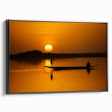 Black and white vintage poster art of a Mali landscape on framed canvas, ideal for bedroom wall decor.