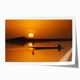 Extra large rolled print depicting a vibrant African Mali scenery with floral elements, ideal for art wall dining room.