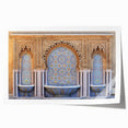 Extra large rolled print of a Moroccan landscape in muted earth tones, suitable as art wall dining room.