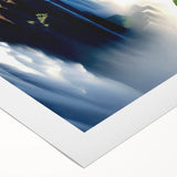 Art deco poster of a serene Zambian landscape on rolled canvas, showcasing muted earth tones, ideal for dining room wall art.