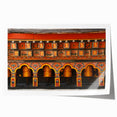 Extra large rolled print of Bhutanese landscape with vibrant green and blue tones, ideal for dining room wall art.