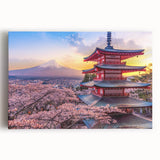 Black and white image of Mount Fuji on a large stretched canvas, suitable for kitchen wall art.
