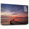 Acrylic print of a large abstract depiction of a Malaysian landscape in earth tones.